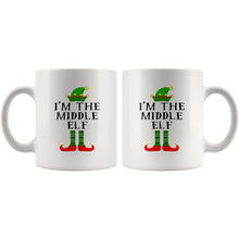 Load image into Gallery viewer, RobustCreative-Im The Middle Elf Matching Family Christmas - 11oz White Mug Christmas group green pjs costume Gift Idea
