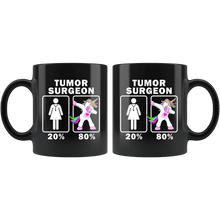 Load image into Gallery viewer, RobustCreative-Tumor Surgeon Dabbing Unicorn 20 80 Principle Superhero Girl Womens - 11oz Black Mug Medical Personnel Gift Idea
