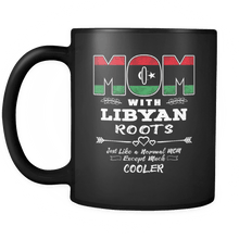 Load image into Gallery viewer, RobustCreative-Best Mom Ever with Libyan Roots - Libya Flag 11oz Funny Black Coffee Mug - Mothers Day Independence Day - Women Men Friends Gift - Both Sides Printed (Distressed)
