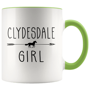 RobustCreative-Clydesdale Horse Girl Gifts Horses Lover Riding Racing - 11oz Accent Mug Riding Lover Gift Idea