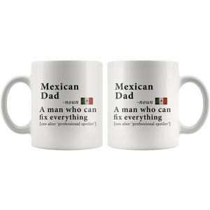 RobustCreative-Mexican Dad Definition Mexico Flag Fathers Day - 11oz White Mug family reunion gifts Gift Idea