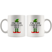 Load image into Gallery viewer, RobustCreative-Im The Father In Law Elf Matching Family Christmas - 11oz White Mug Christmas group green pjs costume Gift Idea
