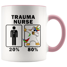 Load image into Gallery viewer, RobustCreative-Trauma Nurse Dabbing Unicorn 80 20 Principle Graduation Gift Mens - 11oz Accent Mug Medical Personnel Gift Idea
