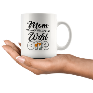 RobustCreative-Cypriot Mom of the Wild One Birthday Cyprus Flag White 11oz Mug Gift Idea