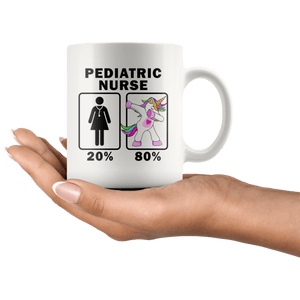 RobustCreative-Pediatric Nurse Dabbing Unicorn 20 80 Principle Superhero Girl Womens - 11oz White Mug Medical Personnel Gift Idea