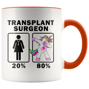 RobustCreative-Transplant Surgeon Dabbing Unicorn 20 80 Principle Superhero Girl Womens - 11oz Accent Mug Medical Personnel Gift Idea