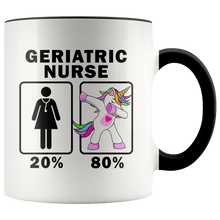 Load image into Gallery viewer, RobustCreative-Geriatric Nurse Dabbing Unicorn 20 80 Principle Superhero Girl Womens - 11oz Accent Mug Medical Personnel Gift Idea

