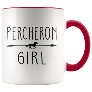 RobustCreative-Percheron Horse Girl Gifts Horses Lover Riding Racing - 11oz Accent Mug Racing Lover Gift Idea