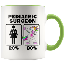 Load image into Gallery viewer, RobustCreative-Pediatric Surgeon Dabbing Unicorn 20 80 Principle Superhero Girl Womens - 11oz Accent Mug Medical Personnel Gift Idea
