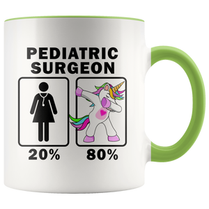 RobustCreative-Pediatric Surgeon Dabbing Unicorn 20 80 Principle Superhero Girl Womens - 11oz Accent Mug Medical Personnel Gift Idea