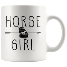 Load image into Gallery viewer, RobustCreative-Georgia Horse Girl Gifts Georgian Shape Country for women - 11oz White Mug Racing Lover Gift Idea
