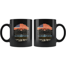 Load image into Gallery viewer, RobustCreative-Estonian Roots American Grown Fathers Day Gift - Estonian Pride 11oz Funny Black Coffee Mug - Real Estonia Hero Flag Papa National Heritage - Friends Gift - Both Sides Printed
