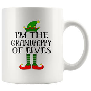 RobustCreative-Im The Grandpappy of Elves Family Matching Elf Outfits PJ - 11oz White Mug Christmas group green pjs costume Gift Idea