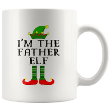 Load image into Gallery viewer, RobustCreative-Im The Father Elf Matching Family Christmas - 11oz White Mug Christmas group green pjs costume Gift Idea
