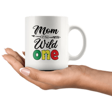 Load image into Gallery viewer, RobustCreative-Senegalese Mom of the Wild One Birthday Senegal Flag White 11oz Mug Gift Idea
