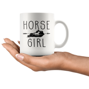 RobustCreative-Kentucky Horse Girl Gifts Kentuckian Shape Country for women - 11oz White Mug Riding Lover Gift Idea