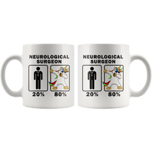 Load image into Gallery viewer, RobustCreative-Neurological Surgeon Dabbing Unicorn 80 20 Principle Graduation Gift Mens - 11oz White Mug Medical Personnel Gift Idea
