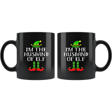 Load image into Gallery viewer, RobustCreative-Im The Husband of Elf Family Matching Elves Outfits PJ - 11oz Black Mug Christmas group green pjs costume Gift Idea
