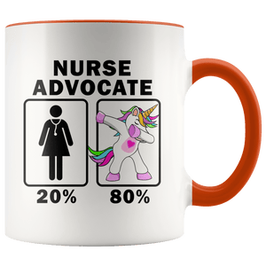 RobustCreative-Nurse Advocate Dabbing Unicorn 20 80 Principle Superhero Girl Womens - 11oz Accent Mug Medical Personnel Gift Idea