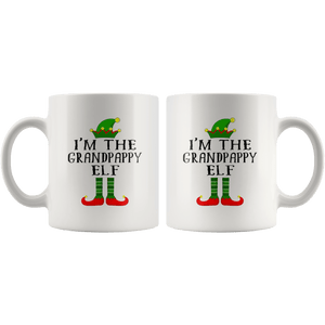 RobustCreative-Im The Grandpappy Elf Matching Family Christmas - 11oz White Mug Christmas group green pjs costume Gift Idea