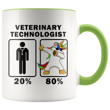 Load image into Gallery viewer, RobustCreative-Veterinary Technologist Dabbing Unicorn 80 20 Principle Graduation Gift Mens - 11oz Accent Mug Medical Personnel Gift Idea
