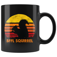 Load image into Gallery viewer, RobustCreative-Best Friends For Life Squirrel BFFL Retro Sunset Silhouette Vintage Safari Black 11oz Mug Gift Idea
