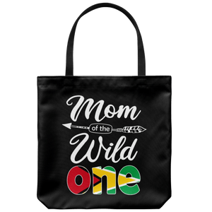 RobustCreative-Guyanese Mom of the Wild One Birthday Guyana Flag Tote Bag Gift Idea