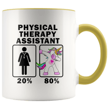 Load image into Gallery viewer, RobustCreative-Physical Therapy Assistant Dabbing Unicorn 20 80 Principle Superhero Girl Womens - 11oz Accent Mug Medical Personnel Gift Idea
