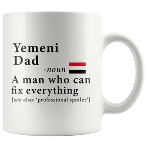 RobustCreative-Yemeni Dad Definition Yemen Flag Fathers Day - 11oz White Mug family reunion gifts Gift Idea