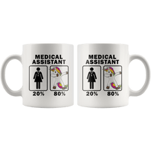 Load image into Gallery viewer, RobustCreative-Medical Assistant Dabbing Unicorn 80 20 Principle Superhero Girl Womens - 11oz White Mug Medical Personnel Gift Idea
