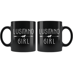 RobustCreative-Lusitano Horse Girl Gifts Horses Lover Riding Racing - 11oz Black Mug Riding Lover Gift Idea