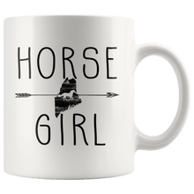 Load image into Gallery viewer, RobustCreative-Maine Horse Girl Gifts Mainer Shape Country for women - 11oz White Mug Racing Lover Gift Idea
