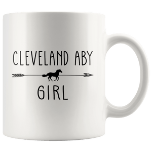 RobustCreative-Cleveland Aby Horse Girl Gifts Horses Lover Riding Racing - 11oz White Mug Riding Lover Gift Idea