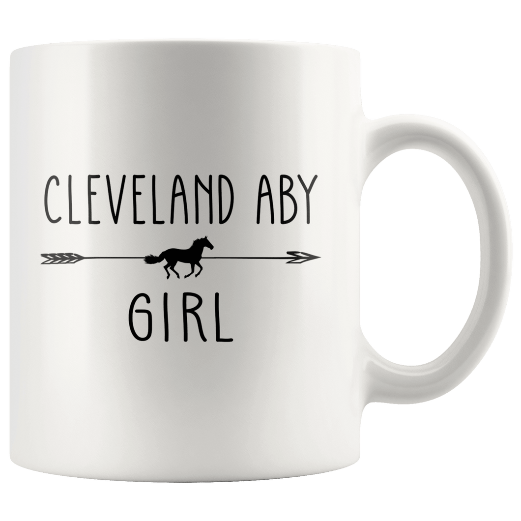 RobustCreative-Cleveland Aby Horse Girl Gifts Horses Lover Riding Racing - 11oz White Mug Riding Lover Gift Idea