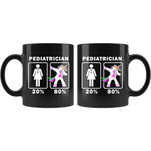 Load image into Gallery viewer, RobustCreative-Pediatrician Dabbing Unicorn 20 80 Principle Superhero Girl Womens - 11oz Black Mug Medical Personnel Gift Idea
