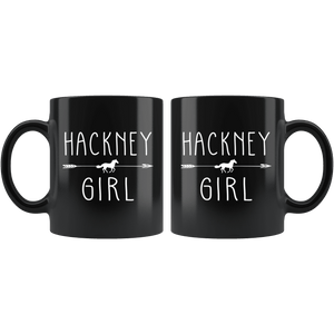 RobustCreative-Hackney Horse Girl Gifts Horses Lover Riding Racing - 11oz Black Mug Racing Lover Gift Idea