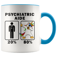 Load image into Gallery viewer, RobustCreative-Psychiatric Aide Dabbing Unicorn 80 20 Principle Graduation Gift Mens - 11oz Accent Mug Medical Personnel Gift Idea
