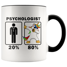 Load image into Gallery viewer, RobustCreative-Psychologist Dabbing Unicorn 80 20 Principle Graduation Gift Mens - 11oz Accent Mug Medical Personnel Gift Idea
