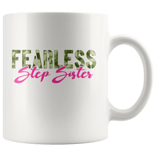 Load image into Gallery viewer, RobustCreative-Fearless Step Sister Camo Hard Charger Veterans Day - Military Family 11oz White Mug Retired or Deployed support troops Gift Idea - Both Sides Printed
