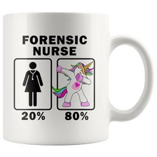 Load image into Gallery viewer, RobustCreative-Forensic Nurse Dabbing Unicorn 20 80 Principle Superhero Girl Womens - 11oz White Mug Medical Personnel Gift Idea
