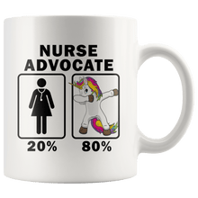 Load image into Gallery viewer, RobustCreative-Nurse Advocate Dabbing Unicorn 80 20 Principle Superhero Girl Womens - 11oz White Mug Medical Personnel Gift Idea
