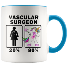 Load image into Gallery viewer, RobustCreative-Vascular Surgeon Dabbing Unicorn 20 80 Principle Superhero Girl Womens - 11oz Accent Mug Medical Personnel Gift Idea
