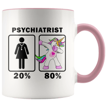 Load image into Gallery viewer, RobustCreative-Psychiatrist Dabbing Unicorn 20 80 Principle Superhero Girl Womens - 11oz Accent Mug Medical Personnel Gift Idea
