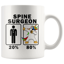 Load image into Gallery viewer, RobustCreative-Spine Surgeon Dabbing Unicorn 80 20 Principle Graduation Gift Mens - 11oz White Mug Medical Personnel Gift Idea
