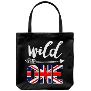RobustCreative-Great Britain Wild One Birthday Outfit 1 British Flag Tote Bag Gift Idea