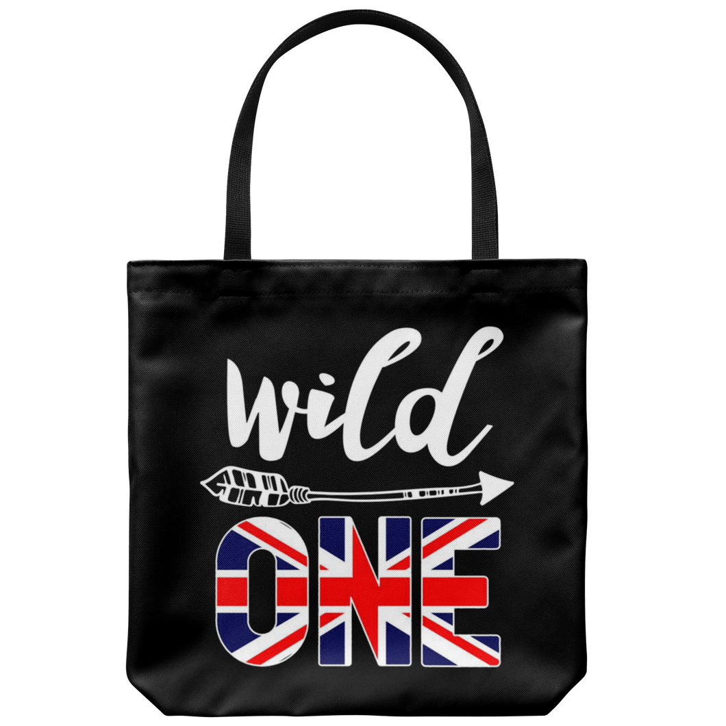 RobustCreative-Great Britain Wild One Birthday Outfit 1 British Flag Tote Bag Gift Idea