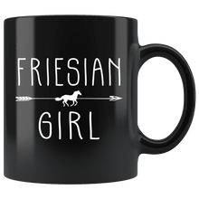 Load image into Gallery viewer, RobustCreative-Friesian Horse Girl Gifts Horses Lover Riding Racing - 11oz Black Mug Racing Lover Gift Idea
