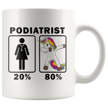 Load image into Gallery viewer, RobustCreative-Podiatrist Dabbing Unicorn 80 20 Principle Superhero Girl Womens - 11oz White Mug Medical Personnel Gift Idea
