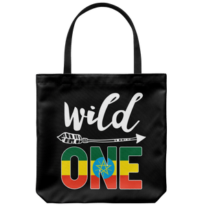 RobustCreative-Ethiopia Wild One Birthday Outfit 1 Ethiopian Flag Tote Bag Gift Idea