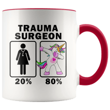 Load image into Gallery viewer, RobustCreative-Trauma Surgeon Dabbing Unicorn 20 80 Principle Superhero Girl Womens - 11oz Accent Mug Medical Personnel Gift Idea
